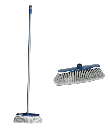 [C21-10487] Italian Valery Broom w. Metal Handle (12 pc/ctn)