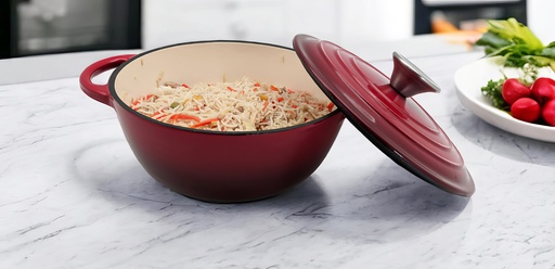 [4503-22] 22cm Enamel Cast Iron Casserole (2 pc/ctn)