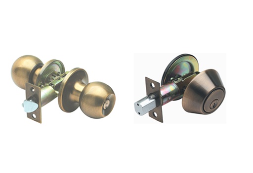 [DL120] Antique 2 pc Stainless Steel Door Lock Set  (12 set/ctn)