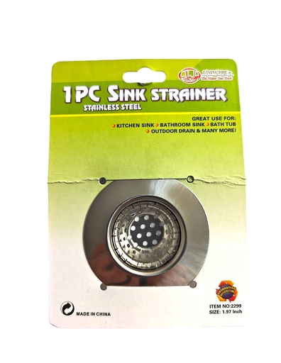 [2299] 2" Stainless Steel Punch Hole Sink Strainer (144 pcs/ctn)