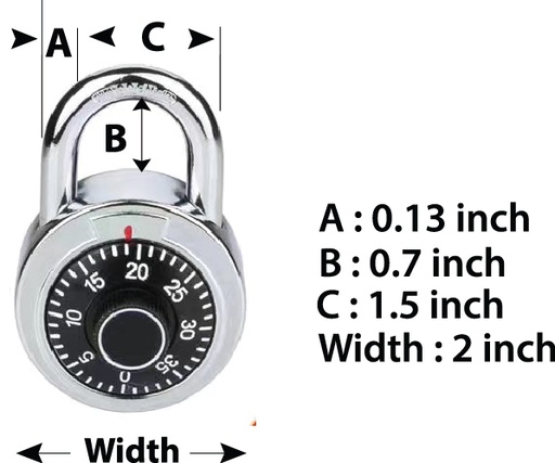 [DL209-50] Stainless Steel Round Combination Door Lock (120 pc/ctn)