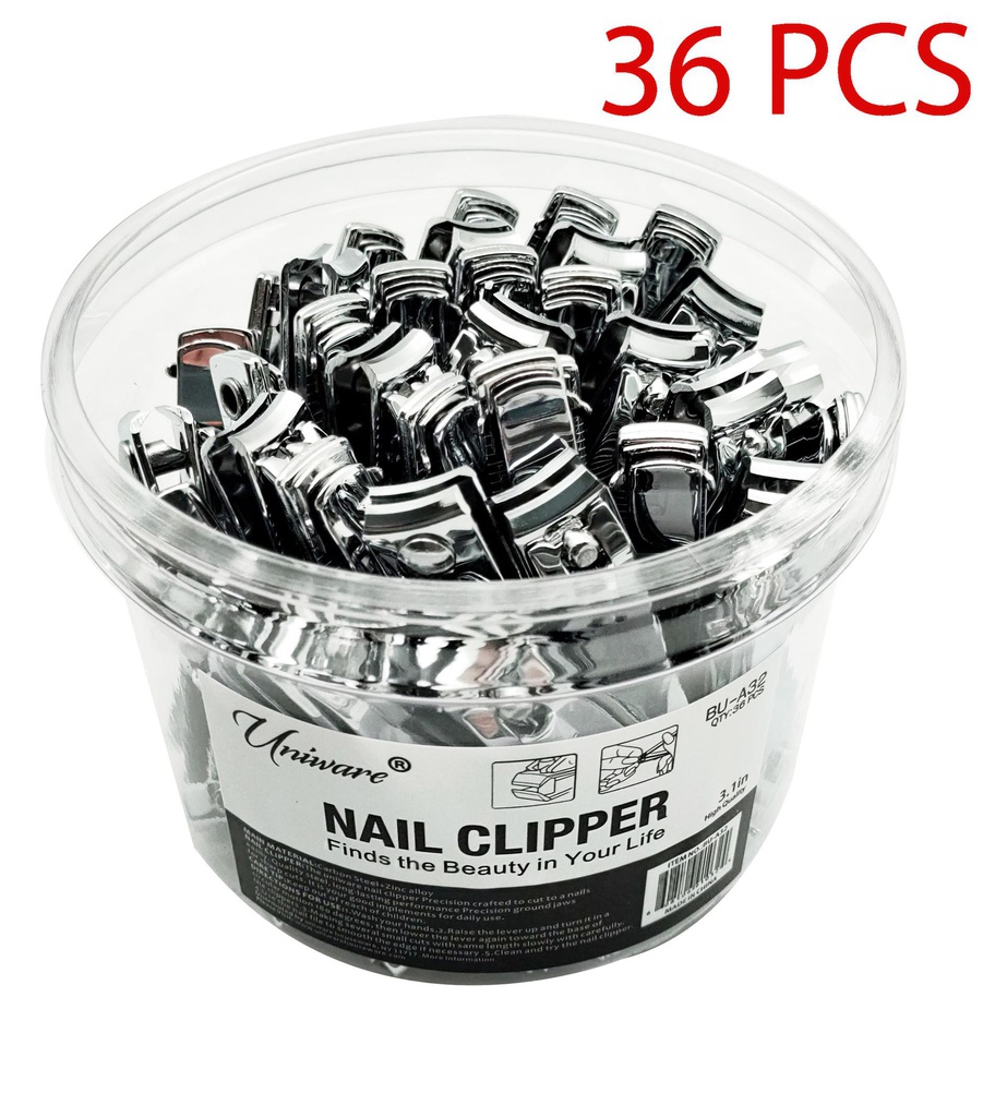 36 pc Stainless Steel Nail Clipper Set (12 sets/ctn)