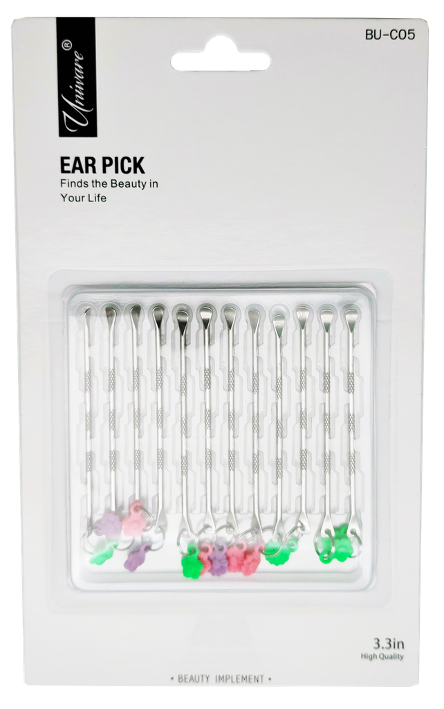 Stainless Steel Ear Pick Set 12pc (576 sets/ctn)