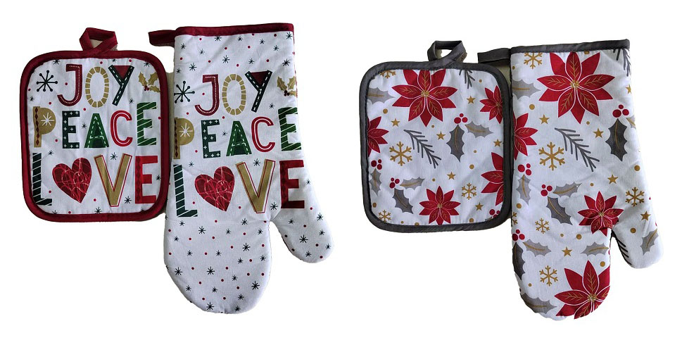 2pc Kitchen Set, 7"x13" Oven Mitt with 7"x8" Pot Holder (96 pc/ctn)