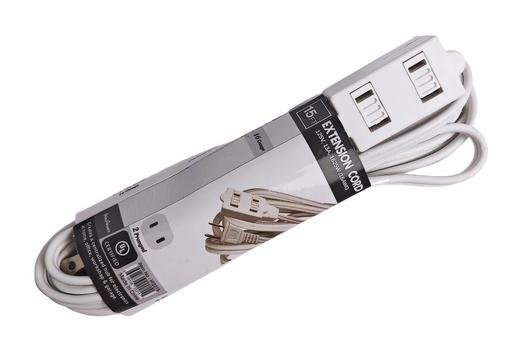 [HT2215] 15 Feet 2 Conductor Indoor Extension Cord, UL Certified (24 pc/ctn)
