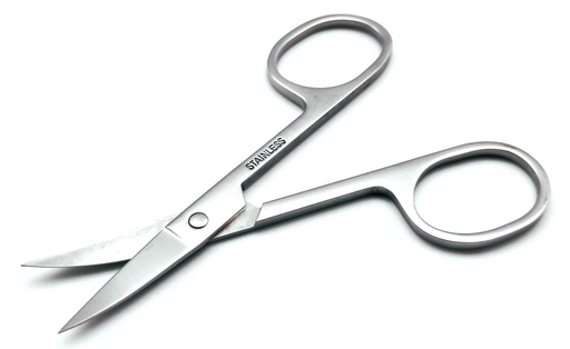 [BU-G02] Stainless Steel Curved Eyebrow Scissors (576 sets/ctn)