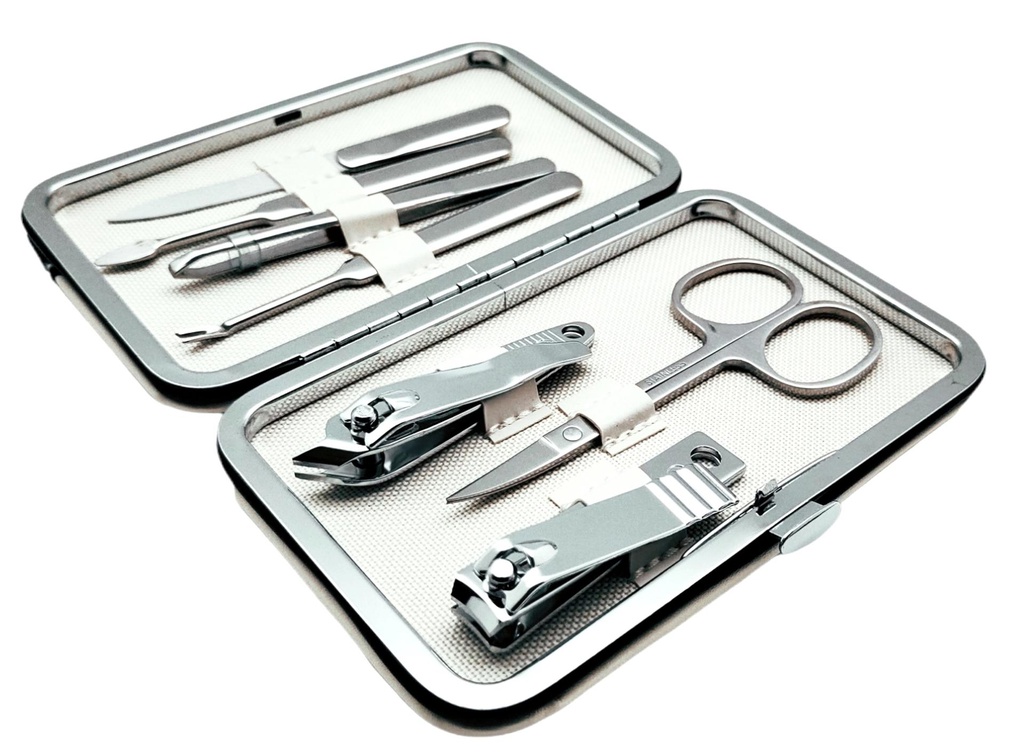 Stainless Steel Manicure Set w/ Case 7pc (120 sets/ctn)