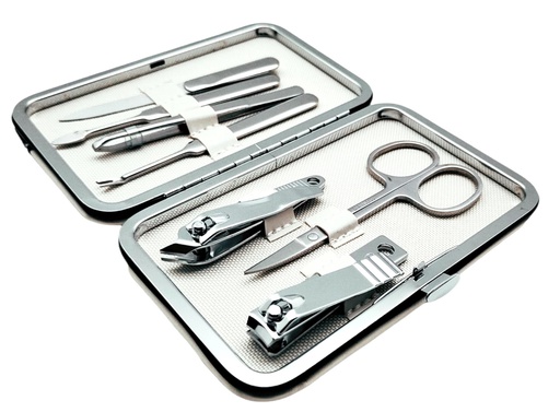 [BU307] Stainless Steel Manicure Set w/ Case 7pc (120 sets/ctn)