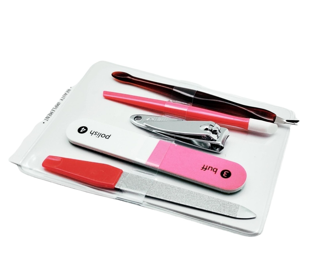 Stainless Steel Manicure Set w/ Bag 5pc (288 sets/ctn)