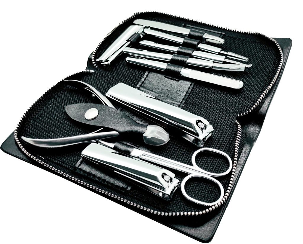 10 pc Stainless Steel Manicure Set with Case (90 sets/ctn)