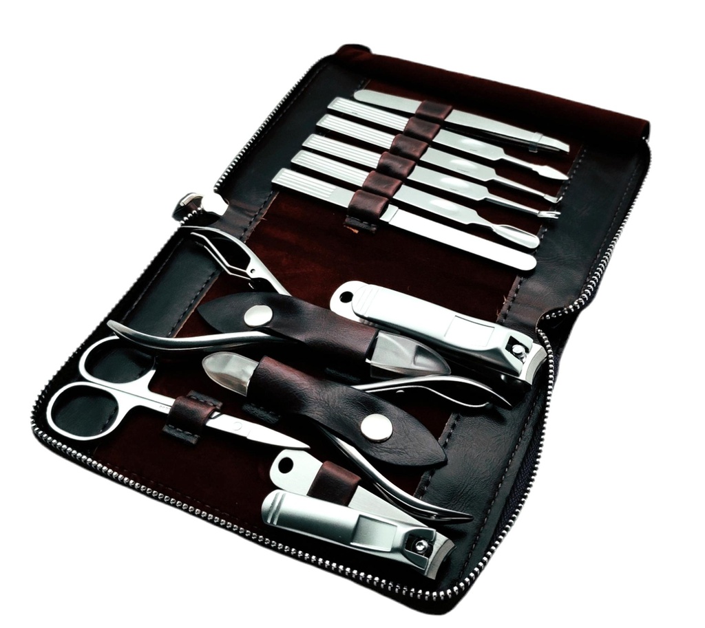11 pc Stainless Steel Manicure Set with Case (90 sets/ctn)