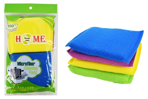 [C21-00012] 4 pc Microfiber Sponge Scouring Pads (72 pcs/ctn)