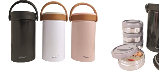 [2440L] 2300ml 18/10 Double Wall S.S Vacuum Flask w. Spoon(12 pc/ctn)