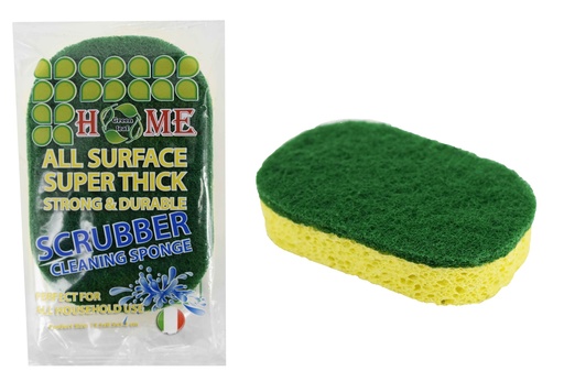 [C21-00021] Jumbo Italian Oval Sponge with Scouring Pad (48 pcs/ctn)