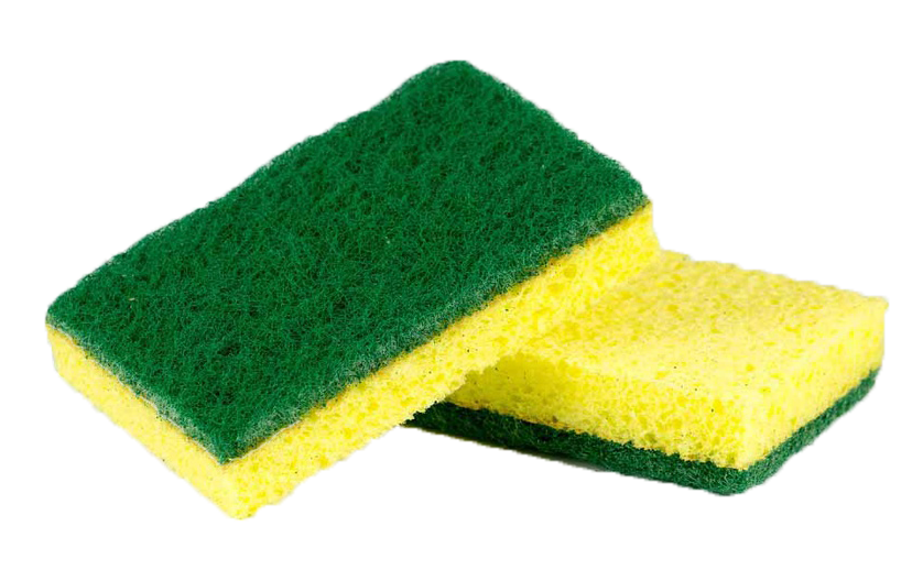 2 pc Yellow Italian Sponge with Scouring Pads (72 sets/ctn)