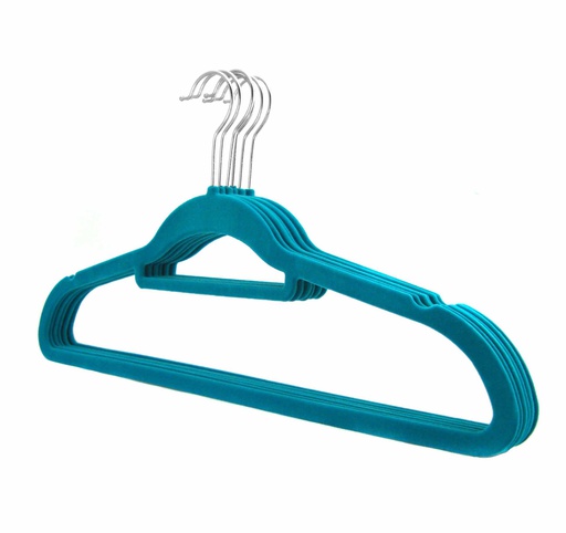 [18115BL] 6 pc Blue Clothes Hanger with Steel Hook (24 sets/ctn)