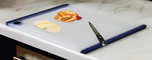 [13023] 31x22cm Plastic Translucent Cutting Board, w.Groove (24 pc/ctn)