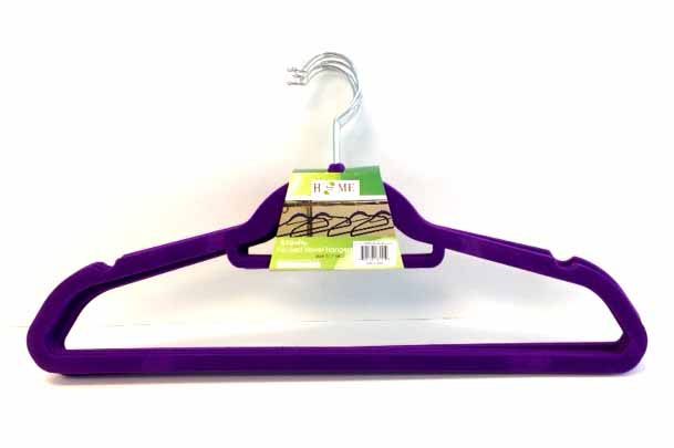 6 pc Purple Clothes Hanger with Steel Hook (24 sets/ctn)