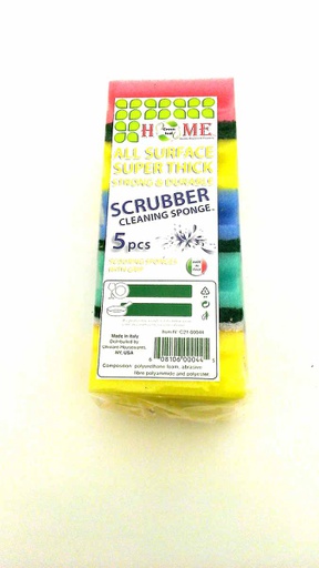 [C21-00044] 6 pc Italian Sponges & Scouring Pads with Grip (12 sets/ctn)