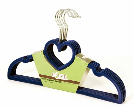 [18117BL] 6 pc Blue Childrens Clothes Hangers (24 sets/ctn)