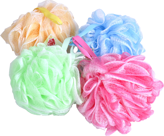 High Quality Shower Loofah with Hanger Hoop (96 pcs/ctn)