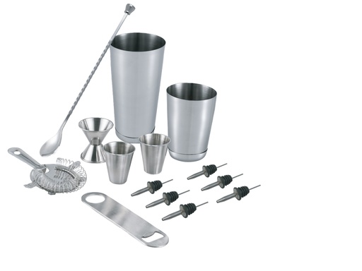 [20165] 14 pc Stainless Steel Bar Set ( 12 set/ctn)
