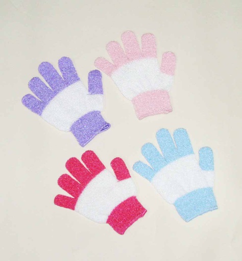 [C21-00085] 7"x5.5" Bath Shower Gloves, Mixed Colors (40 pcs/ctn)