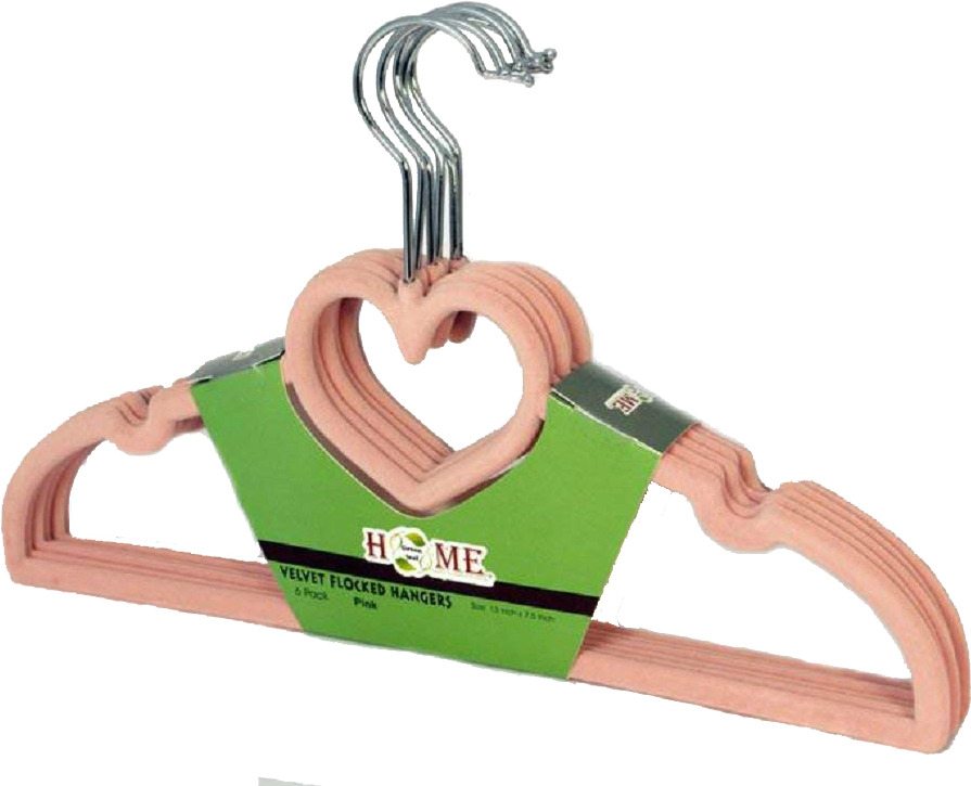 6 pc Pink Childrens Clothes Hangers (24 sets/ctn)