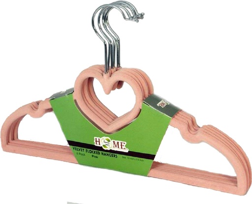 [18117PK] 6 pc Pink Childrens Clothes Hangers (24 sets/ctn)