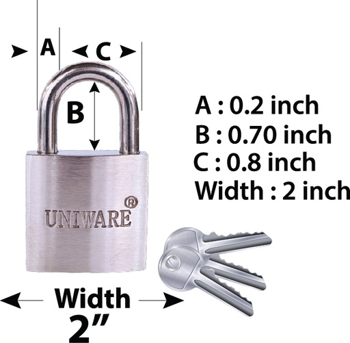 [DL210-30] Stainless Steel Pad Lock and Keys Set (120 pc/ctn)