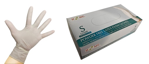 [C2160S] 100 pc 6.0g  Medical Exam Latex Gloves, Powder Free(10 pc/ctn)