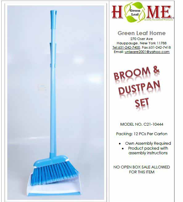 Blue Dust Pan with Blue Broom Set (12 sets/ctn)