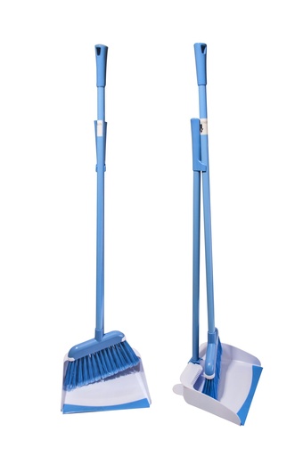 [C21-10444] Blue Dust Pan with Blue Broom Set (12 sets/ctn)