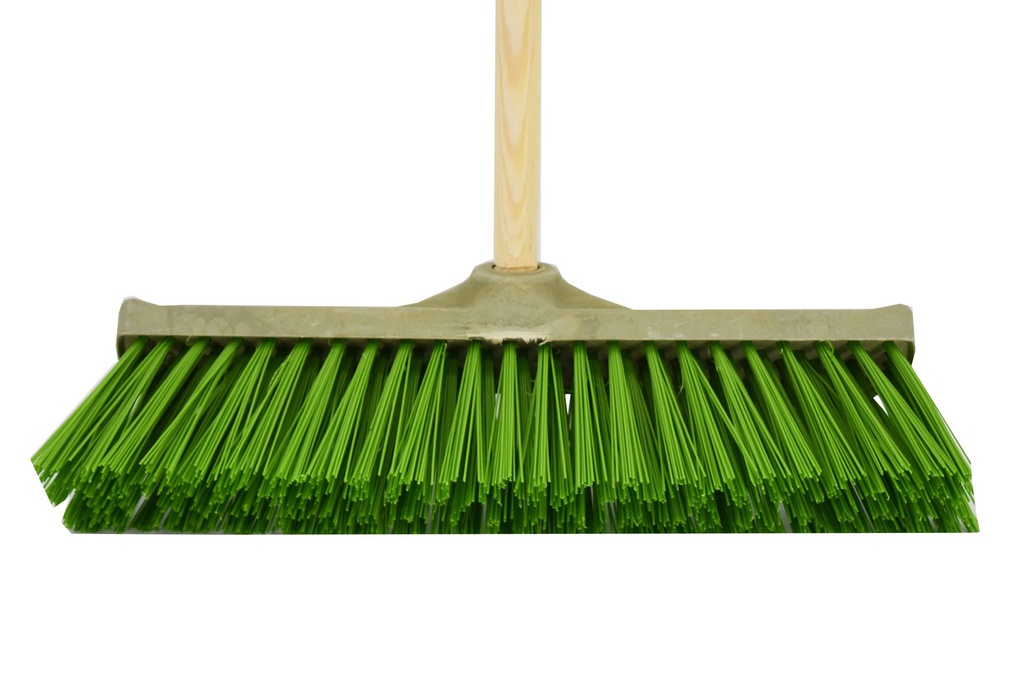 47" Green Push Broom with Wood Handle (12 pcs/ctn)