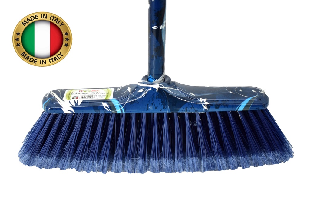 35" Blue Italian Broom with Plastic Handle (12 pcs/ctn)
