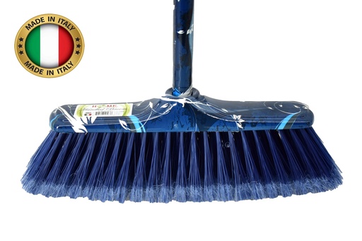 [C21-10566BL] 35" Blue Italian Broom with Plastic Handle (12 pcs/ctn)