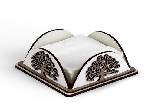 [H20011] Laser Cutting Wood Tissue Holder (8 pcs/ctn)