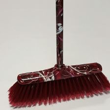 [C21-10566RD] 35" Red Italian Broom with Plastic Handle (12 pc/ctn)