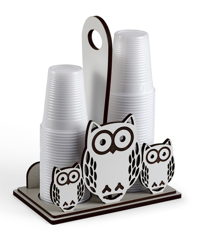 [H20006] Laser Cutting Wood Tissue Holder (4 pc/ctn)