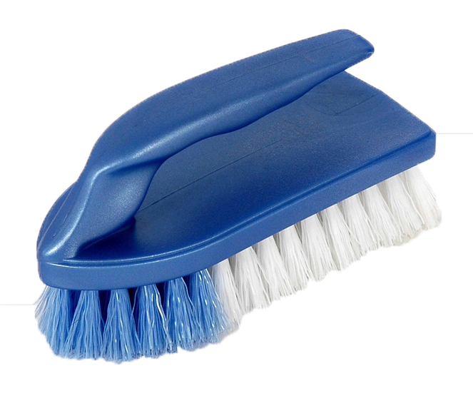 Italian Blue Iron Hand Scrub Brush with Handle (24 pcs/ctn)