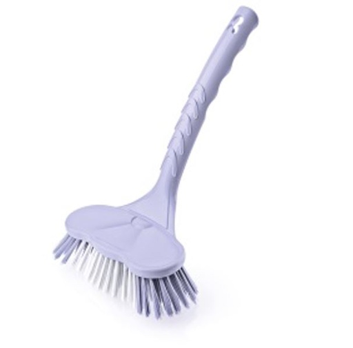 [C21-11312] Bathtub Scrub Brush with Handle, Mixed Colors (16 pcs/ctn)