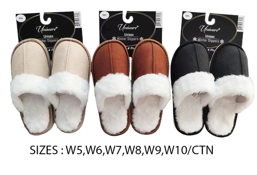 [SL706] Unisex Winter Slippers, Mixed Colors (36 pair/ctn)