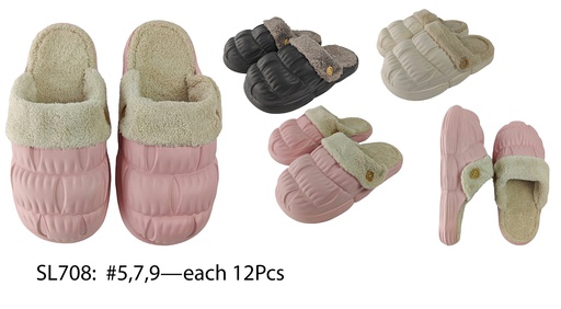 [SL708] Unisex Winter Slippers, Mixed Colors (36 pair/ctn)