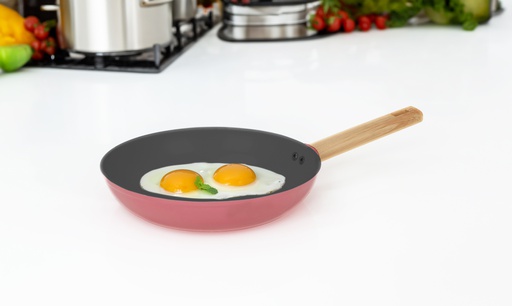 [4024-20] 8"(20cm) Non-Stick Alum. Fry Pan, Induction Compatible Bottom (6 pc/ctn)