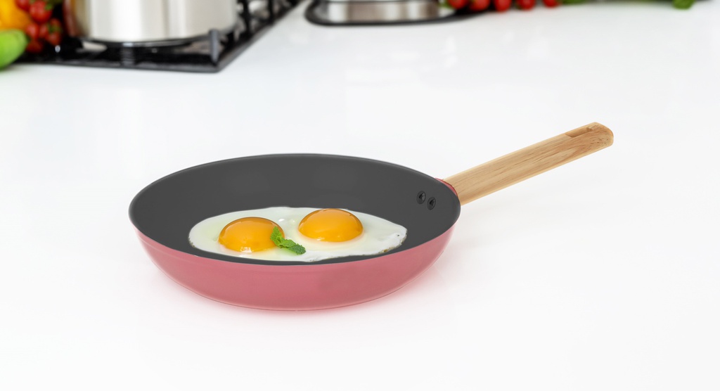 9.5"(24cm) Non-Stick Alum. Fry Pan, Induction Compatible Bottom (6 pc/ctn)