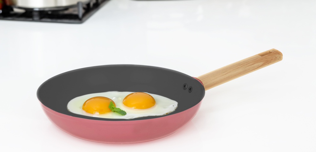 10.3"(26cm) Non-Stick Alum. Fry Pan, Induction Compatible Bottom (6 pc/ctn)