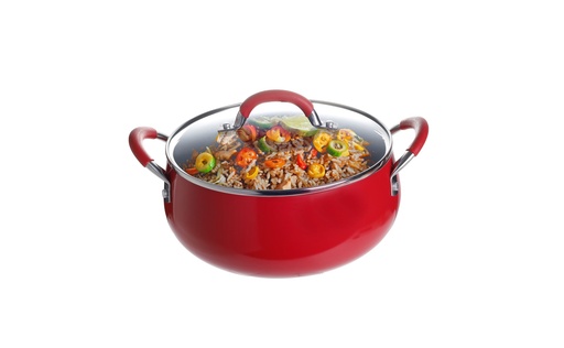 [4060-18] 2.0 QT NonStick Aluminum Calderon w. Silicon Handle(6 pc/ctn)