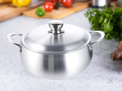 [9960-5] 3.8 QT Heavy Duty Aluminum Calderon w. S.S Handle (6 pc/ctn)