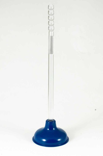 [C21-16729] 25" PS Clear Handle Blue PVC Plunger (24 pcs/ctn)