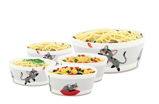 [6960] 5 pc set new Bone China Pasta Bowels/Mixing Bowl (2 set/ctn)